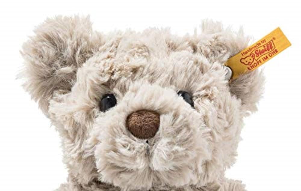 Steiff Soft Cuddly Friends Honey Teddybär hellgrau 18 cm, Teddy aus flauschigem Plüsch, Grau