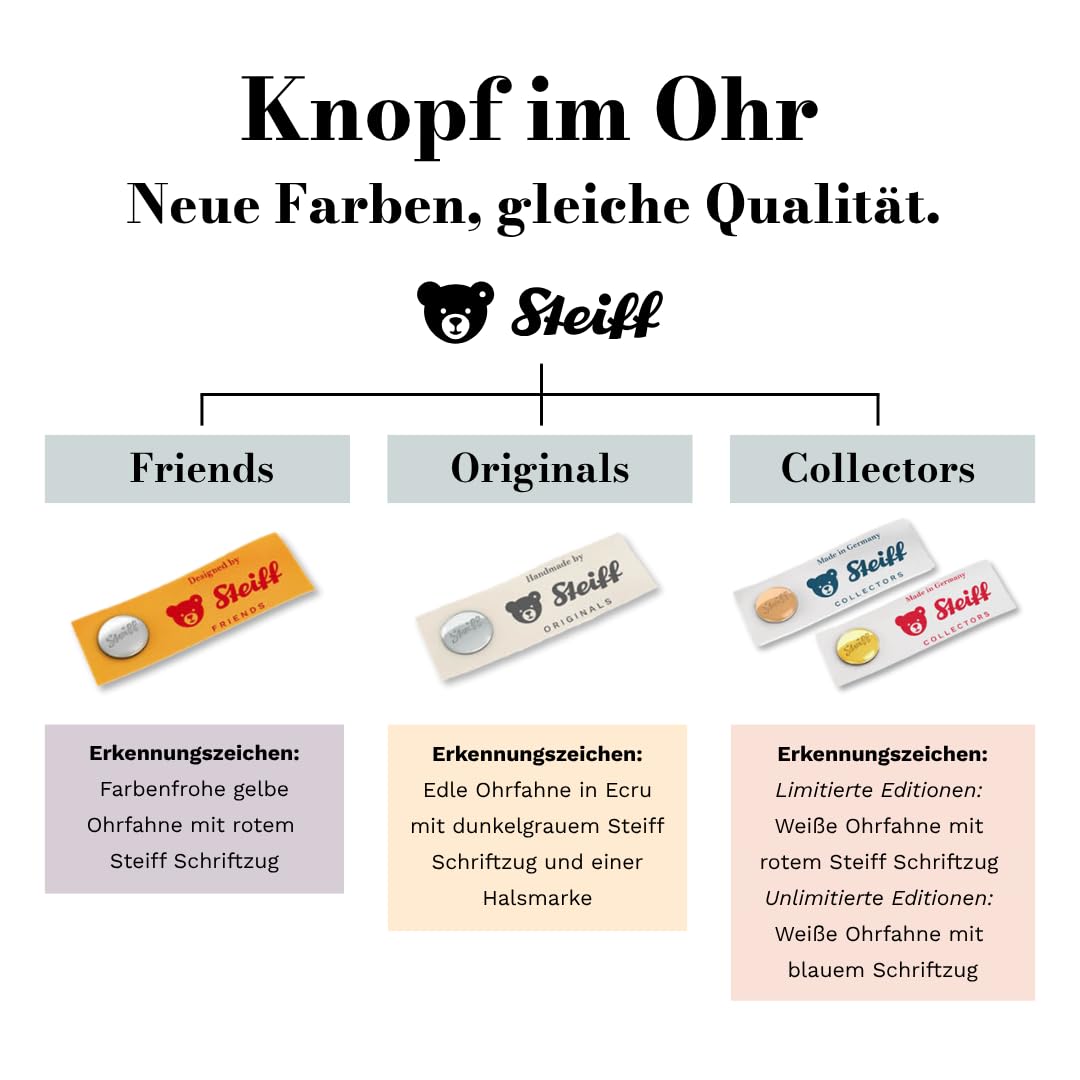 Steiff Kuscheltier Lita Lamm, Süßes Stofftier mit Kunststoffaugen, Kinder, Jungen & Mädchen, Soft Cuddly Friends, Plüschtier 20 cm, Weiß